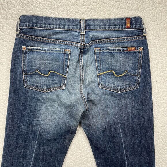 Seven Bootcut Jeans Women’s 29x31 Blue Made in USA Y2K Boho Western Rodeo - Picture 4 of 14